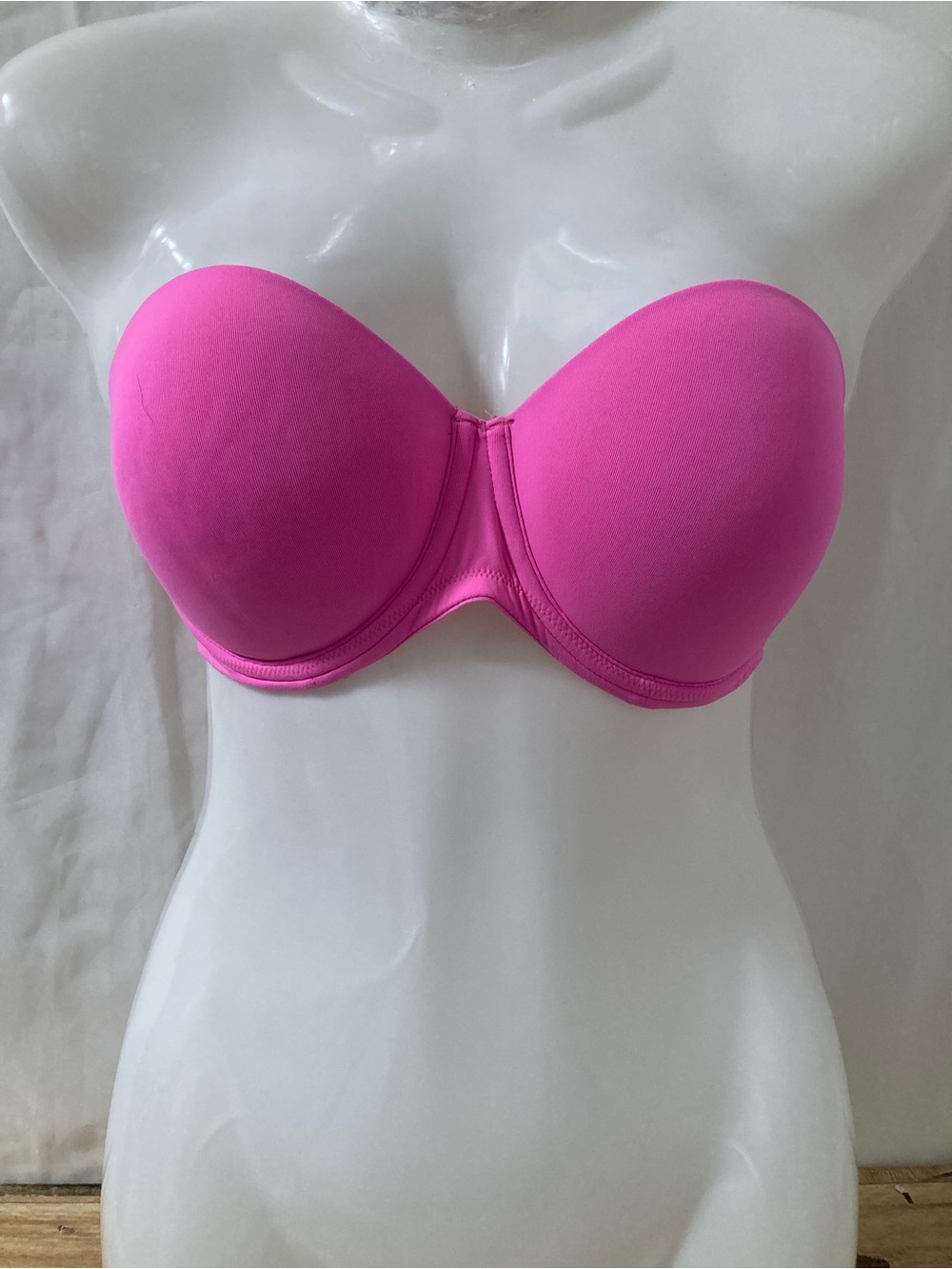 Victoria's Secret Strapless Bandeau Bra - Bright Pink